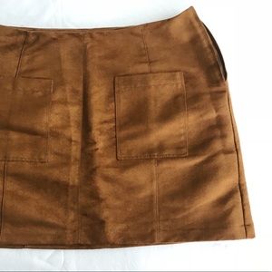 Old Navy Brown Faux Suede Skirt